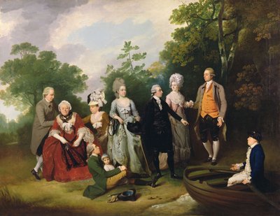 The Oliver and Ward Families in a Garden, c.1788 by Francis Wheatley